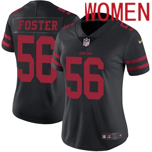 Women San Francisco 49ers #56 Reuben Foster Nike Black Vapor Limited NFL Jersey